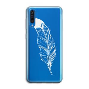 CaseCompany Pluim: Samsung Galaxy A50 Transparant Hoesje