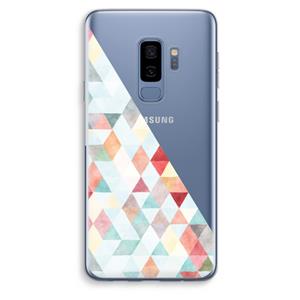 CaseCompany Gekleurde driehoekjes pastel: Samsung Galaxy S9 Plus Transparant Hoesje