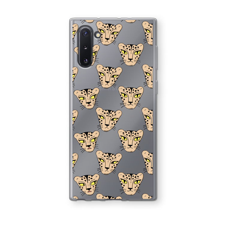 CaseCompany Tijger: Samsung Galaxy Note 10 Transparant Hoesje