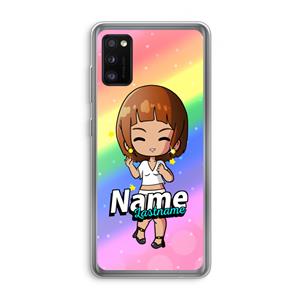 CaseCompany Chibi Maker vrouw: Samsung Galaxy A41 Transparant Hoesje