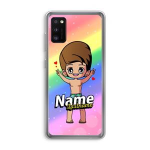 CaseCompany Chibi Maker man: Samsung Galaxy A41 Transparant Hoesje