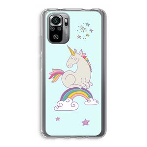 CaseCompany Regenboog eenhoorn: Xiaomi Redmi Note 10S Transparant Hoesje