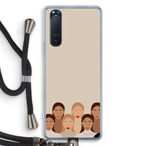 CaseCompany Girls girls girls: Sony Xperia 5 II Transparant Hoesje met koord