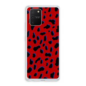 CaseCompany Red Leopard: Samsung Galaxy S10 Lite Transparant Hoesje