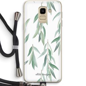 CaseCompany Branch up your life: Samsung Galaxy J6 (2018) Transparant Hoesje met koord