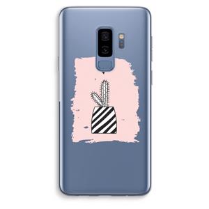 CaseCompany Zwart-wit cactus: Samsung Galaxy S9 Plus Transparant Hoesje