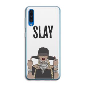 CaseCompany Slay All Day: Samsung Galaxy A50 Transparant Hoesje