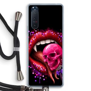 CaseCompany Dodelijk zoet: Sony Xperia 5 II Transparant Hoesje met koord