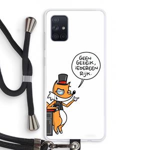 CaseCompany Geen Gezeik: Samsung Galaxy A71 Transparant Hoesje met koord