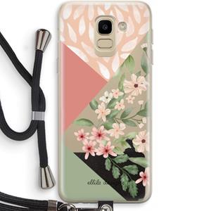 CaseCompany Sweet heaven geometrics: Samsung Galaxy J6 (2018) Transparant Hoesje met koord