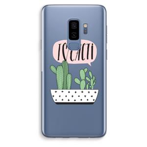 CaseCompany I love cacti: Samsung Galaxy S9 Plus Transparant Hoesje