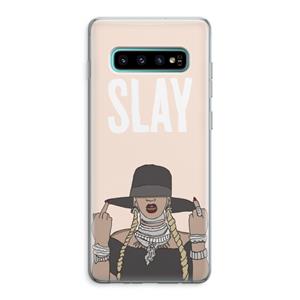 CaseCompany Slay All Day: Samsung Galaxy S10 Plus Transparant Hoesje