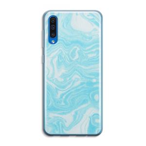 CaseCompany Waterverf blauw: Samsung Galaxy A50 Transparant Hoesje