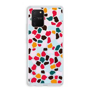 CaseCompany Colored Giraffe: Samsung Galaxy S10 Lite Transparant Hoesje