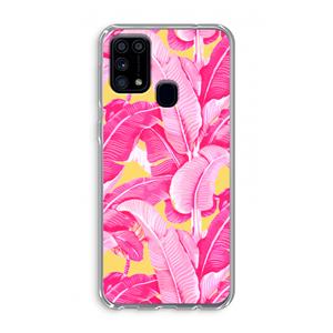 CaseCompany Pink Banana: Samsung Galaxy M31 Transparant Hoesje