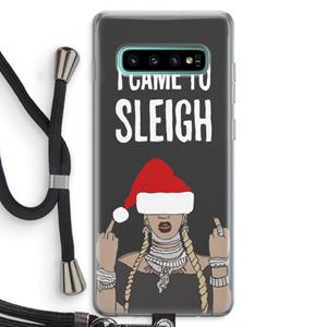 CaseCompany Came To Sleigh: Samsung Galaxy S10 Plus Transparant Hoesje met koord