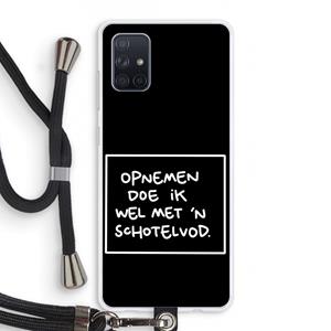 CaseCompany Schotelvod: Samsung Galaxy A71 Transparant Hoesje met koord