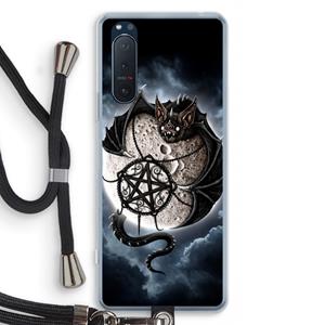 CaseCompany Volle maan: Sony Xperia 5 II Transparant Hoesje met koord