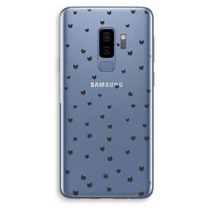 CaseCompany Kleine kattenkopjes: Samsung Galaxy S9 Plus Transparant Hoesje