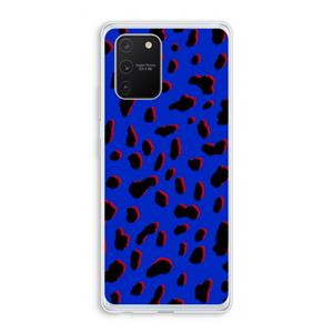 CaseCompany Blue Leopard: Samsung Galaxy S10 Lite Transparant Hoesje