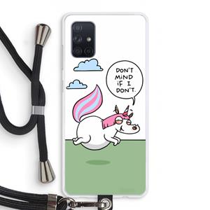 CaseCompany Unicorn: Samsung Galaxy A71 Transparant Hoesje met koord
