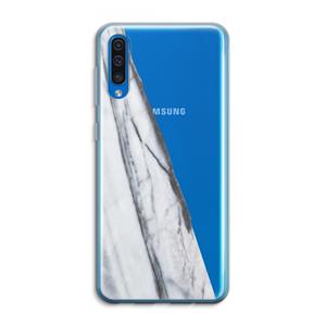 CaseCompany Gestreepte marmer: Samsung Galaxy A50 Transparant Hoesje