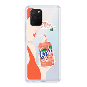 CaseCompany Peach please!: Samsung Galaxy S10 Lite Transparant Hoesje