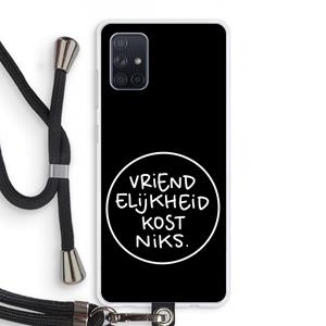 CaseCompany Vriendelijkheid: Samsung Galaxy A71 Transparant Hoesje met koord