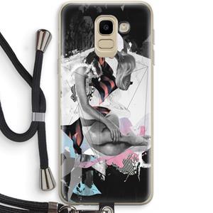 CaseCompany Camouflage de sommeil: Samsung Galaxy J6 (2018) Transparant Hoesje met koord