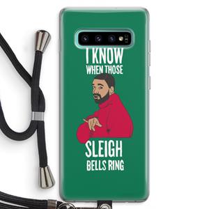 CaseCompany Sleigh Bells Ring: Samsung Galaxy S10 Plus Transparant Hoesje met koord