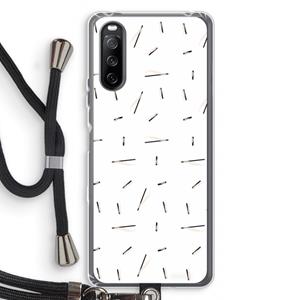 CaseCompany Hipster stripes: Sony Sony Xperia 10 III Transparant Hoesje met koord