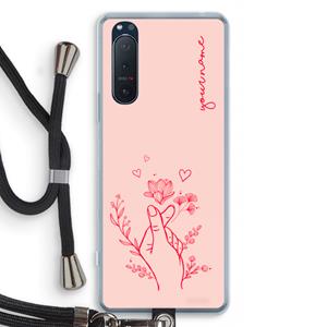 CaseCompany Giving Flowers: Sony Xperia 5 II Transparant Hoesje met koord