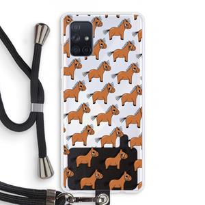 CaseCompany Pony: Samsung Galaxy A71 Transparant Hoesje met koord