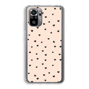 CaseCompany Kleine kattenkopjes: Xiaomi Redmi Note 10S Transparant Hoesje