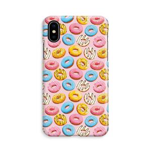 CaseCompany Pink donuts: iPhone Xs Volledig Geprint Hoesje