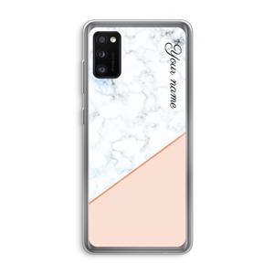 CaseCompany Marmer in stijl: Samsung Galaxy A41 Transparant Hoesje
