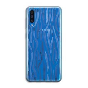 CaseCompany Blauwe nerven: Samsung Galaxy A50 Transparant Hoesje