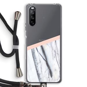 CaseCompany A touch of peach: Sony Sony Xperia 10 III Transparant Hoesje met koord