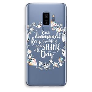 CaseCompany Diamonds: Samsung Galaxy S9 Plus Transparant Hoesje