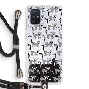 CaseCompany Makis: Samsung Galaxy A71 Transparant Hoesje met koord