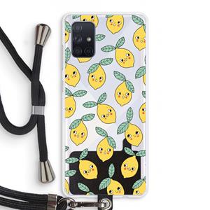 CaseCompany Citroenen: Samsung Galaxy A71 Transparant Hoesje met koord