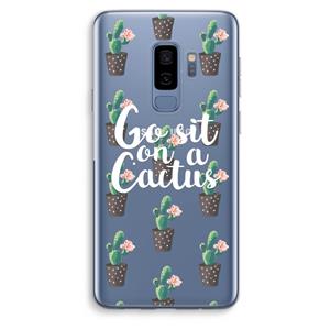 CaseCompany Cactus quote: Samsung Galaxy S9 Plus Transparant Hoesje