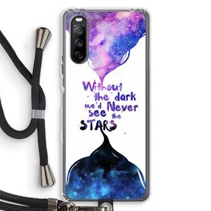 CaseCompany Stars quote: Sony Sony Xperia 10 III Transparant Hoesje met koord