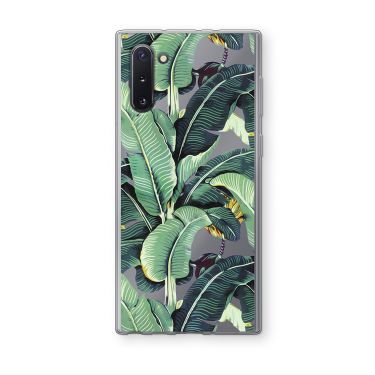 CaseCompany Bananenbladeren: Samsung Galaxy Note 10 Transparant Hoesje