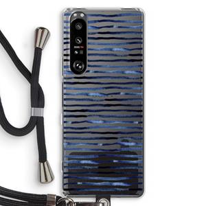 CaseCompany Verrassende lijnen: Sony Xperia 1 III Transparant Hoesje met koord