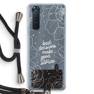 CaseCompany Good stories: Sony Xperia 5 II Transparant Hoesje met koord