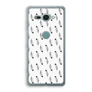 CaseCompany Pluimen: Sony Xperia XZ2 Compact Transparant Hoesje