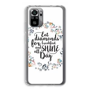 CaseCompany Diamonds: Xiaomi Redmi Note 10S Transparant Hoesje