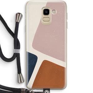 CaseCompany Geo #2: Samsung Galaxy J6 (2018) Transparant Hoesje met koord