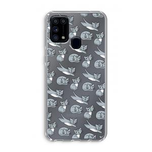 CaseCompany Poezen: Samsung Galaxy M31 Transparant Hoesje
